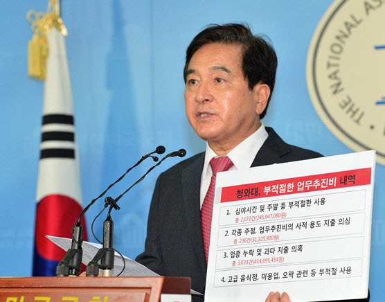 ▲ 자유한국당 심재철 의원이 28일 국회 정론관에서