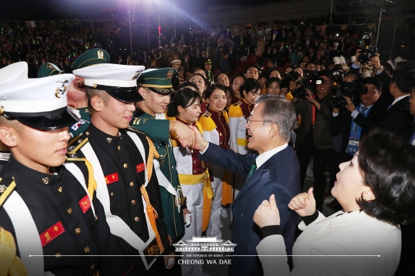 국군의날 기념행사에 참석한 문재인 대통령(사진=청와대)