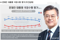 [리서치N] 文대통령 지지율 4.8%p 하락, ‘잘한다’ 53.4% vs ‘잘못한다’ 41.8%