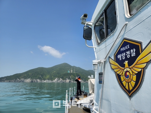 한국형 발사체 누리호가 24일 오후 3차 발사를 앞둔 가운데 주변 경계 강화와 해상이 통제된다. 여수해경이 해상 안전관리를 하고 있다. 사진=여수해경 제공