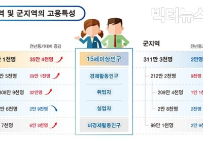 [통계N] 2019년 지역별 고용 동향, 고용률 1위 서귀포시(71.7%) - 2위 당진시(70.7%)...