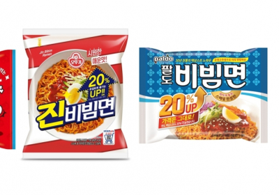 '비빔면스타' 전국시대,  진비빔면 > 팔도비빔면 > 불닭비빔면 > 칼빔면