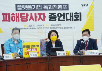 심상정 “플랫폼 기업은 거짓말로 유인해서 돈 뺏어가는 보이스피싱범”