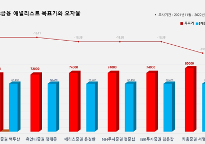 <증권리포트 분석-2021년11월> 그래픽 뉴스 ⑨적중 애널리스트 전무 종목