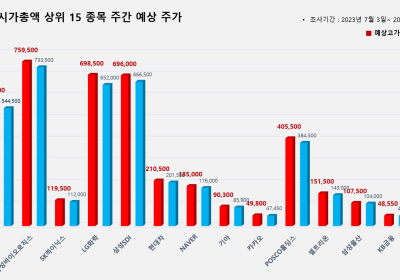 <빅터뉴스 주가 예측> 코스피 시가총액 상위 15선_7월 3일
