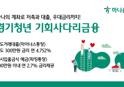 하나은행, '경기청년 기회사다리금융 통장' 판매