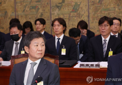 '정몽규와 골프' 김병철 위원장 답변에 누리꾼 '실소'