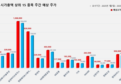 <빅터뉴스 주가 예측> 코스피 시가총액 상위 15선_7월7일