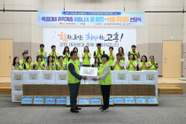 고흥군, 고립가구에 쿨매트·식품 꾸러미 전달