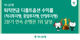 하나은행, ‘퇴직연금 디폴트옵션’ 3개 부문 1위