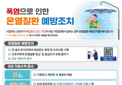 “무더운 시간 야외작업 자제하세요”
